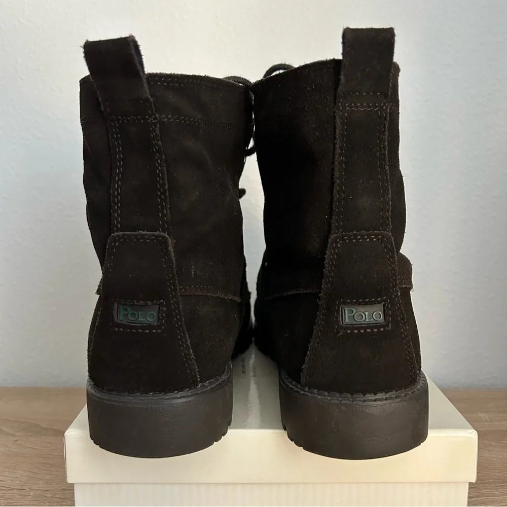 Polo Ralph Lauren boots Mens size 5.5 Ranger Boot buckle brown‎ suede
